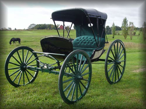 A phaeton was an open, four-wheeled, doorless carriage, popular in the 18th and 19th centuries. It contained one or two seats, usually had a folding, or falling, top, and was owner-driven.