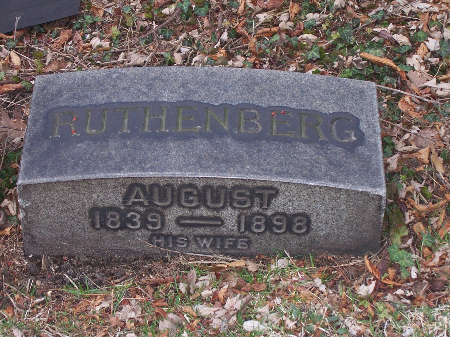 Wilhelmina Ruthenberg headstone