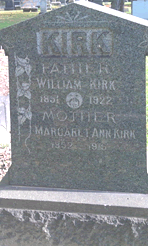 William Kirk headstone